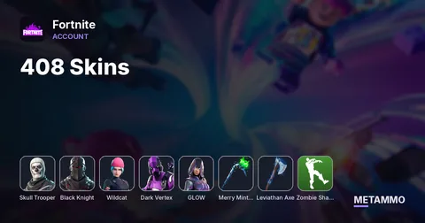 408 Skins | Og Skull Trooper | Black Knight | Wildcat | Dark Vertex | Glow | Zombie Shambles | Merry Mint Axe | Leviathan Axe