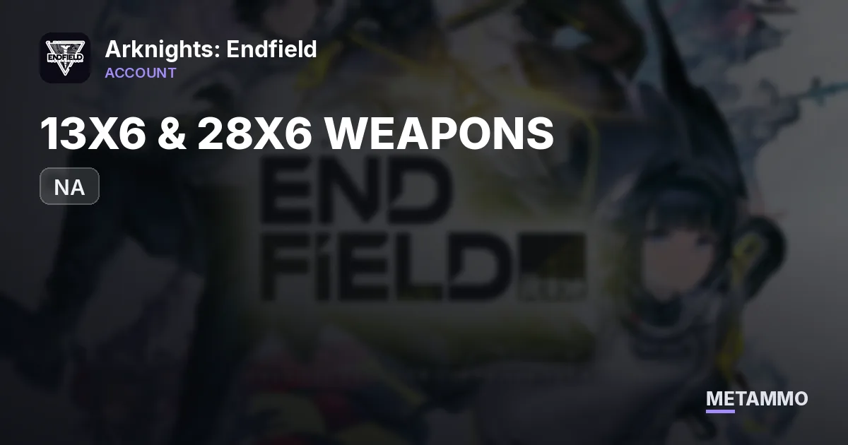 NA SERVER | 13X6 & 28X6 WEAPONS - Arknights: Endfield account summary