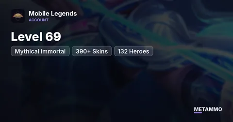 Mythical Immortal | Level 69 | 390+ Skins | 132 Heroes