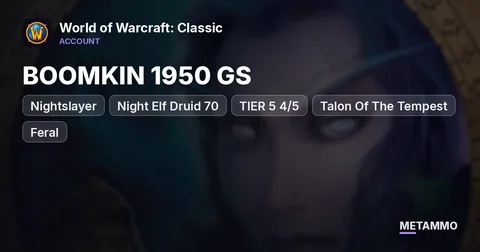 Nightslayer - Night Elf Druid 70 [BOOMKIN 1950 GS] [TIER 5 4/5] [Talon Of The Tempest] [Feral / Resto preraid]