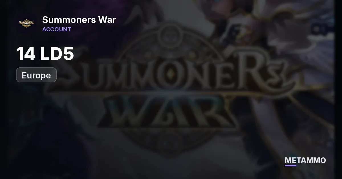 14 LD | Europe Server - Summoners War account summary