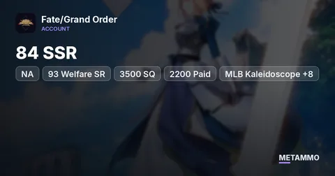 NA 84 SSR | 93 Welfare SR | 3500 SQ (2200 Paid) | MLB Kaleidoscope +8 | MLB Black Grail +5 | 4x 2030