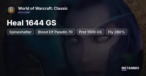 Spineshatter - Blood Elf Paladin 70 ■ Heal 1644 GS ■ Prot 1509 GS ■ Fly 280%