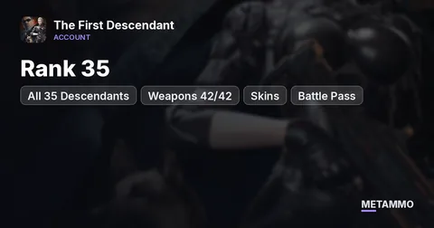 Rank 35 | All 35 Descendants | Weapons 42/42 | Skins | Battle Pass