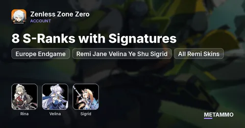 Europe Endgame | 8 S-Ranks with Signatures | Rina M2 | Remi Jane Velina Ye Shu Sigrid | All Remi Skins