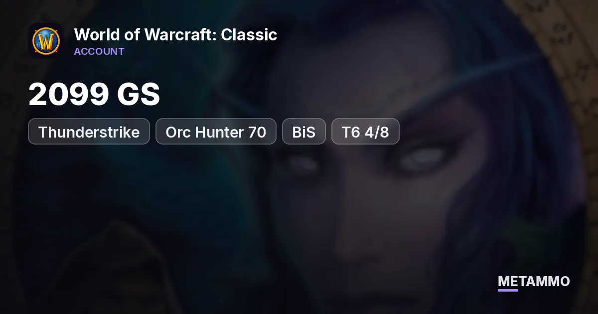Thunderstrike - Orc Hunter 70 ■ BiS ■ 2099 GS ■ T6 4/8 ■ - World of Warcraft: Classic account summary