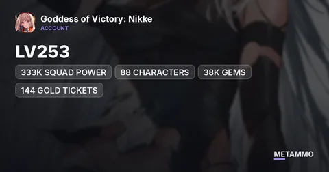 LV253 | 333K SQUAD POWER | 88 CHARACTERS | 38K GEMS | 144 GOLD TICKETS