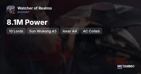 8.1M Power | 10 Lords | Sun Wukong A5, Iovar A4 | AC Collab
