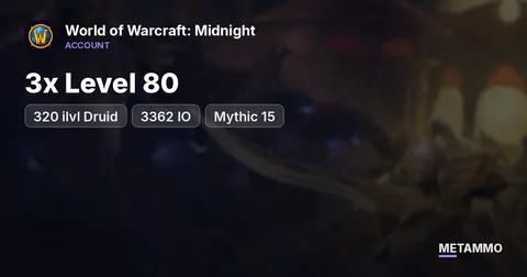 320 ilvl Druid | 3362 IO | Mythic 15 | 3x Level 80