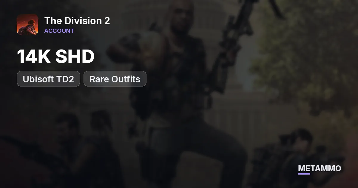 Ubisoft TD2 | 14K SHD | Rare Outfits - The Division 2 account summary