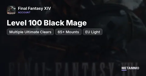 Level 100 Black Mage | Multiple Ultimate Clears | 65+ Mounts | EU Light