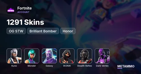 1291 Skins | OG STW | Brilliant Bomber | Indigo Kuno | Wonder | Galaxy | IKONIK | Stealth Reflex | Dark Vertex | Honor