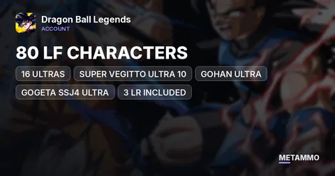 80 LF CHARACTERS | 16 ULTRAS | SUPER VEGITTO ULTRA 10* | GOHAN ULTRA | GOGETA SSJ4 ULTRA | 3 LR INCLUDED | BROLY