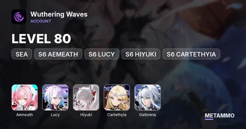 LEVEL 80 | S6 AEMEATH | S6 LUCY | S6 HIYUKI | S6 CARTETHYIA | S6 GALBRENA | SERVER: SEA | FEMALE MC