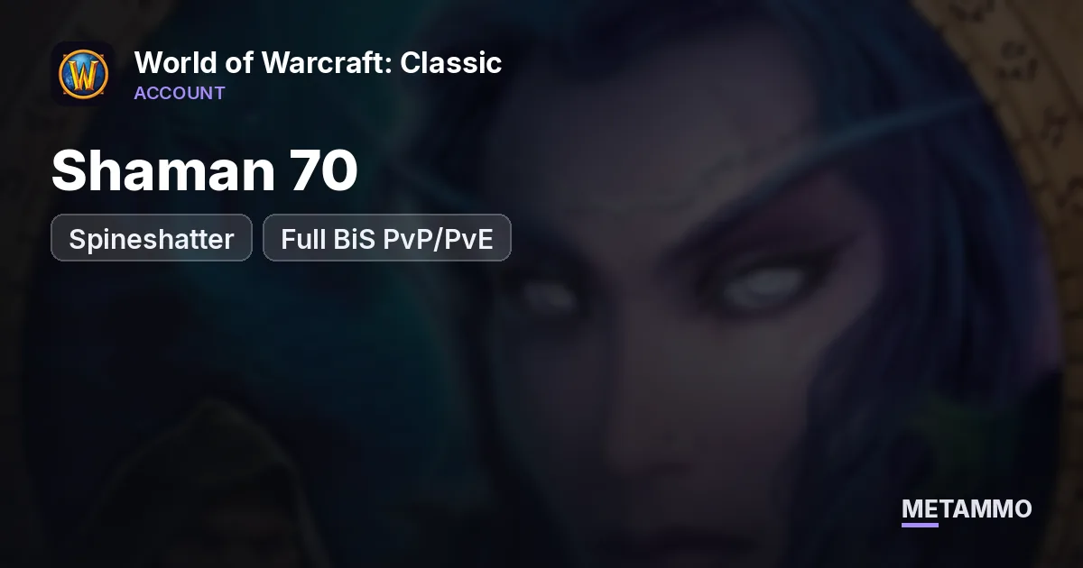 Spineshatter - Shaman 70 ■ Full BiS PvP/PvE - World of Warcraft: Classic account summary