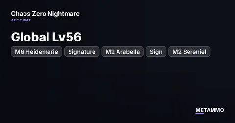Global Lv56 | M6 Heidemarie + Signature | M2 Arabella + Sign | M2 Sereniel + Sign | Full Limited Season | 4800 Crystals