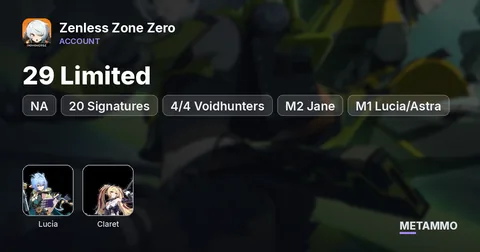 NA | 29 Limited | 20 Signatures | 4/4 Voidhunters | M2 Jane | M1 Lucia/Astra | Claret