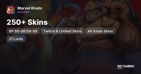 250+ Skins | BP S0-S6/S8-S9 | Twitch & Limited Skins | All Xmas Skins | 21 Lords