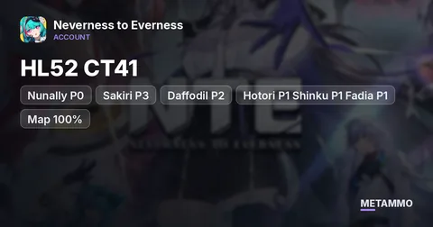 HL52 CT41 | Nunally P0 | Sakiri P3 | Daffodil P2 | Hotori P1 Shinku P1 Fadia P1 | Map 100%