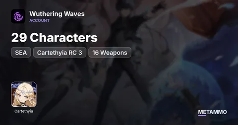 SEA Server | 29 Characters | Cartethyia RC 3 | 16 Weapons