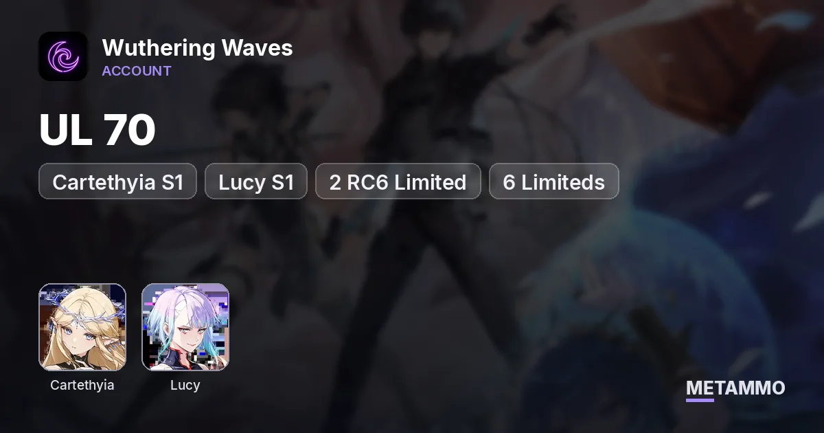 UL 70 | Cartethyia S1 + Lucy S1 | 2 RC6 Limited | 6 Limiteds - Wuthering Waves account summary