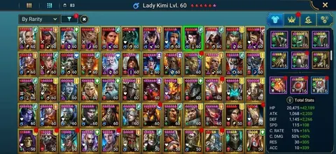 Level 91 | 4 Mythical Champions | Solar, Noldua, 2x WixWell, 2x Thor - Raid: Shadow Legends account screenshot 4