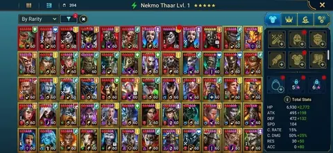 Level 100 | 10 Mythical Champions | 2x Mikage, Krixia, Gnut - Raid: Shadow Legends account screenshot 4