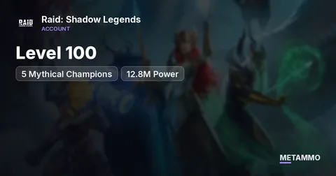Level 100 | 5 Mythical Champions | 12.8M Power