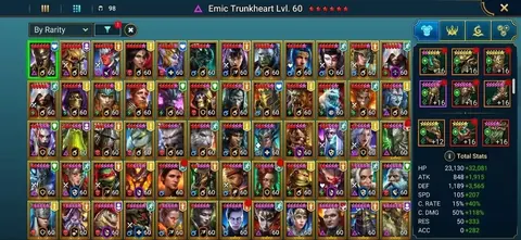 Level 100 | 5 Mythical Champions | 12.8M Power - Raid: Shadow Legends account screenshot 4