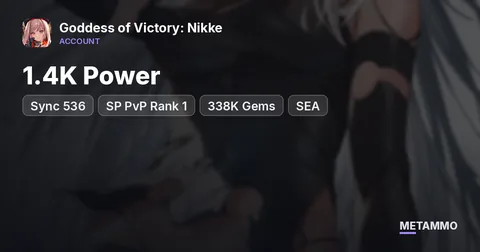 1.4K Power | Sync 536 | SP PvP Rank 1 | 338K Gems | SEA