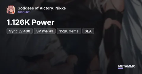 1.126K Power | Sync Lv 488 | SP PvP #1 | 152K Gems | SEA