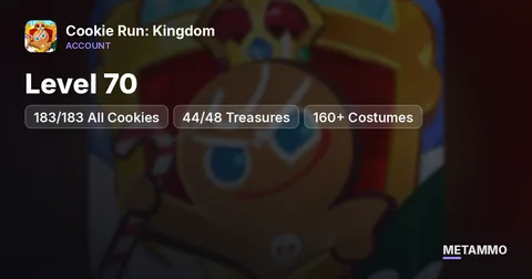 Level 70 | 183/183 All Cookies | 44/48 Treasures | 160+ Costumes