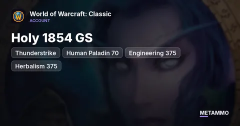 Thunderstrike - Human Paladin 70 ■ Holy 1854 GS ■ Engineering 375 ■ Herbalism 375