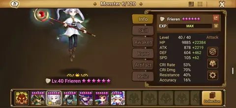 Global | 4 ld5 | Lucifer, Wolyung, Zenisek, Light frieren collab skin - Summoners War account screenshot 1