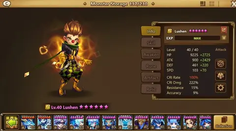 2LD Lucifer + Jullianne | Leo + Lushen + Tetsuya | Global - Summoners War account screenshot 3