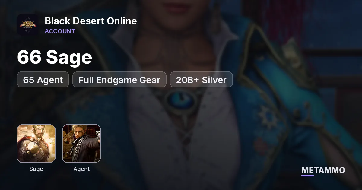 66 Sage | 65 Agent | Full Endgame Gear | 20B+ Silver - Black Desert Online account summary