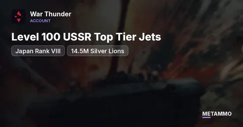 Level 100 USSR Top Tier Jets | Japan Rank VIII | 14.5M Silver Lions