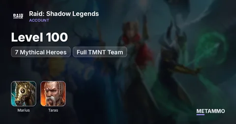 Level 100 | 7 Mythical Heroes | Full TMNT Team | Marius + 2x Taras