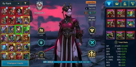 7 Mythics | Embrys Ashnar Mikage | 31M Power | 257 Legendaries + 37 Void | 450 Spd Shu Zhen | 18K Live Arena - Raid: Shadow Legends account screenshot 4