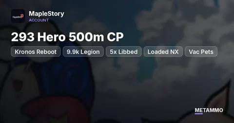 Kronos Reboot | 293 Hero 500m CP | 9.9k Legion | 5x Libbed | Loaded NX + Vac Pets
