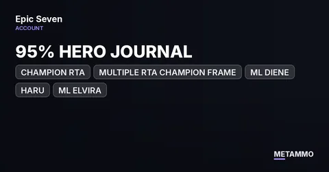 CHAMPION RTA | 95% HERO JOURNAL | MULTIPLE RTA CHAMPION FRAME | ML DIENE | HARU | ML ELVIRA | AUBE