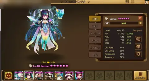 7 LD5s | Tian Lang + Seimei + Elena | 10K Crystals - Summoners War account screenshot 1