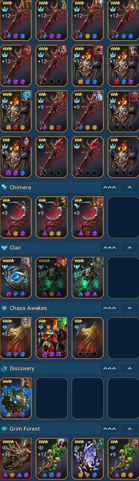 27M Power | 9 Mythic | TEKTEON, Titus+Wixwell, Odin, Yumeko, Marius, Rotos, Arbiter, 2x Gnut, Fabian | 220+ Legendaries - Raid: Shadow Legends account screenshot 3