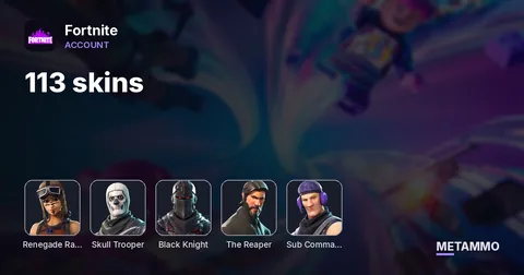 OGE + 113 skins + OG RENEGADE RAIDER + OG SKULL TROOPER + BLACK KNIGHT + THE REAPER + TWITCH PRIMES