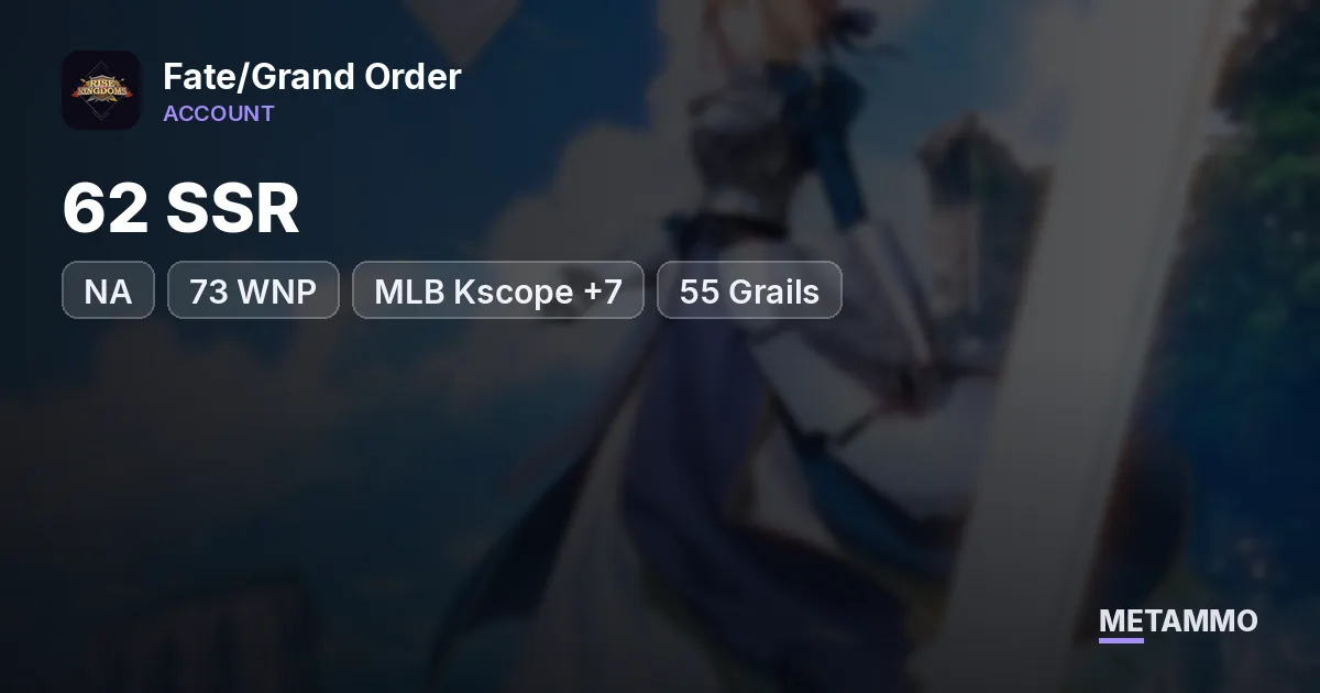 NA 62 SSR | 73 WNP | Full Meta Support: Castoria Merlin Skadi Oberon Koyan | MLB Kscope +7 | 55 Grails - Fate/Grand Order account summary