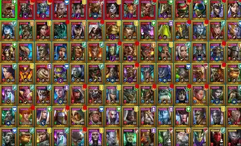 19M PP | 9 Mythic | Nell, Mezomel, 5 Turtles, Bayek, Niamhe, Marius, Hilvi - Raid: Shadow Legends account screenshot 1