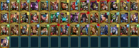 19M PP | 9 Mythic | Nell, Mezomel, 5 Turtles, Bayek, Niamhe, Marius, Hilvi - Raid: Shadow Legends account screenshot 2