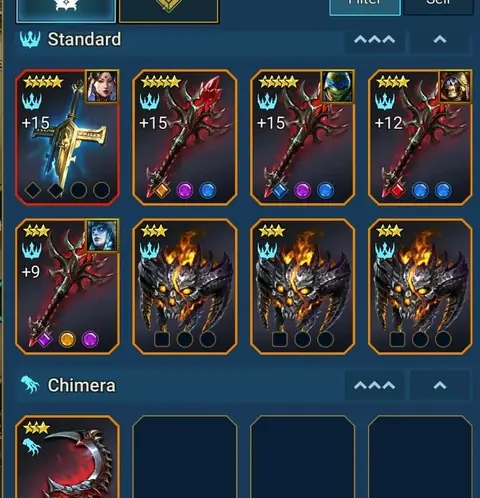 19M PP | 9 Mythic | Nell, Mezomel, 5 Turtles, Bayek, Niamhe, Marius, Hilvi - Raid: Shadow Legends account screenshot 4