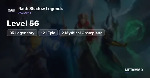 Level 56 | 35 Legendary | 121 Epic | 2 Mythical Champions