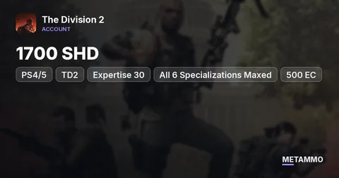[PS4/5] TD2 |1700 SHD | Expertise 30 | All 6 Specializations Maxed | 500 EC